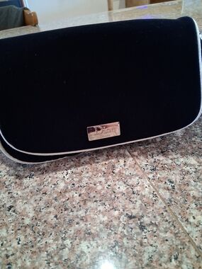 Dior Black Velvet Crossbody Bag with Silver Trim